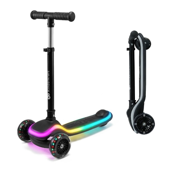 Slika Romobil RAKET LED, Crni Kinderkraft 