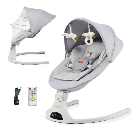 Slika Električna njihaljka TULSY, Siva Kinderkraft 