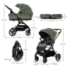 Slika Dječja kolica Yoxi MINK PRO 3u1, Mystic Green Kinderkraft