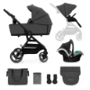 Slika Dječja kolica Yoxi MINK PRO 3u1, Moonlight Grey Kinderkraft 