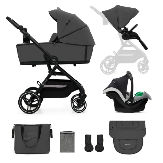 Slika Dječja kolica Yoxi MINK PRO 3u1, Moonlight Grey Kinderkraft 
