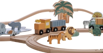 Prikažite detalje za Drvena željeznica s vagonima i životinjskim prijateljima 80630 FREE 2 PLAY  Slika Drvena željeznica s vagonima i životinjskim prijateljima 80630 FREE 2 PLAY