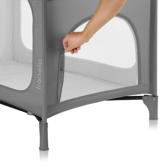 Slika Jasmin putni krevetić Easy Fold, Grey Stone  Lionelo 