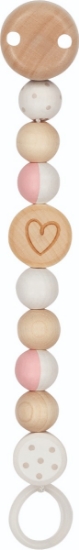 Slika Drveni Lančić Za Dudu Heart Chain - Roza 65216 Goki 