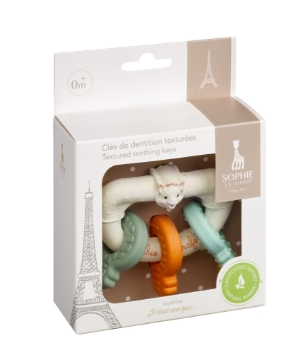 Slika Žirafa Sophie prsten za zubiće - Mali ključevi