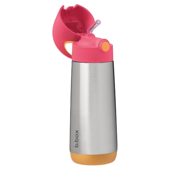 Slika Termo bočica sa slamkom, 500ml - strawberry shake b.box 