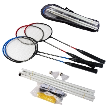 Slika Set za badminton s 4 reketa, 2 loptice i mrežom