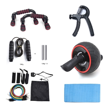 Slika Set za fitnes s setom elastičnih traka otpora
