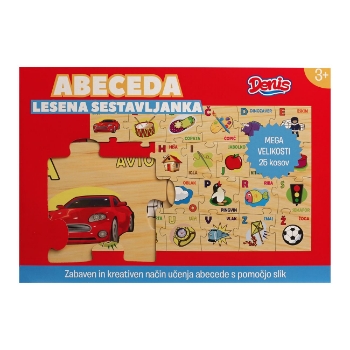 Slika Drvena podna slagalica, ABECEDA, SLO, 25-dij.