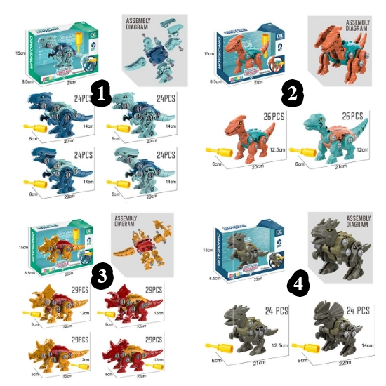 Slika  Set za gradnju, Dinosaur, sorto DIY