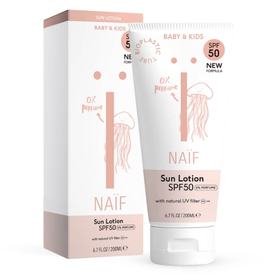 Slika Losion za sunčanje za bebe i djecu bez parfuma spf 50 200ml naïf® 