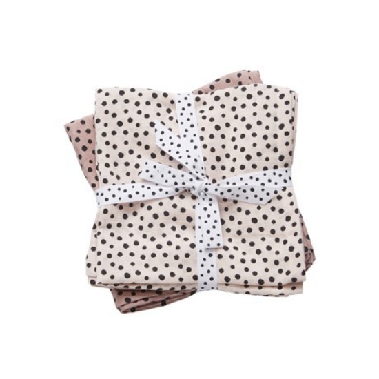 Slika Komplet od 2 pelene za previjanje Happy Dots Powder (120x120)