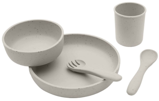 Slika Set za jelo 5 kom Silicone - Sand Kikka Boo 