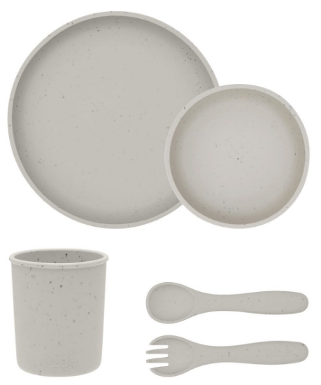 Slika Set za jelo 5 kom Silicone - Sand Kikka Boo 