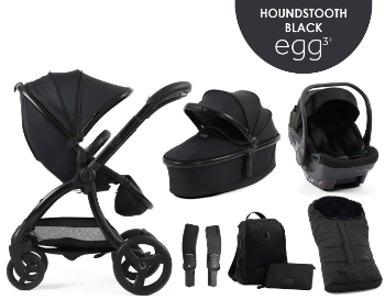 Prikažite detalje za Dječja kolica 6u1 - Special Edition Houndstooth Crna egg3® Slika Dječja kolica 6u1 - Special Edition Houndstooth Crna egg3®