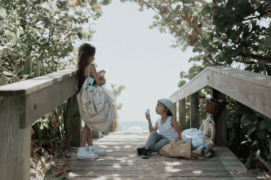 Slika Vreća i podloga 2u1 za vanjske prostore - Stripes - Play&Go