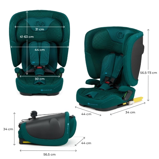 Slika Autosjedalica FIX2GO i-Size 9-36 kg (76-150 cm), Green Kinderkraft 