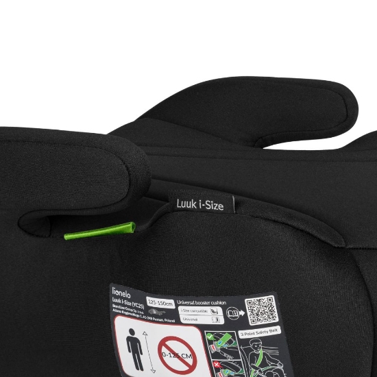 Slika Luuk booster/sjedalo za auto i-Size 15-36 kg (100-150 cm), Black Lionelo 