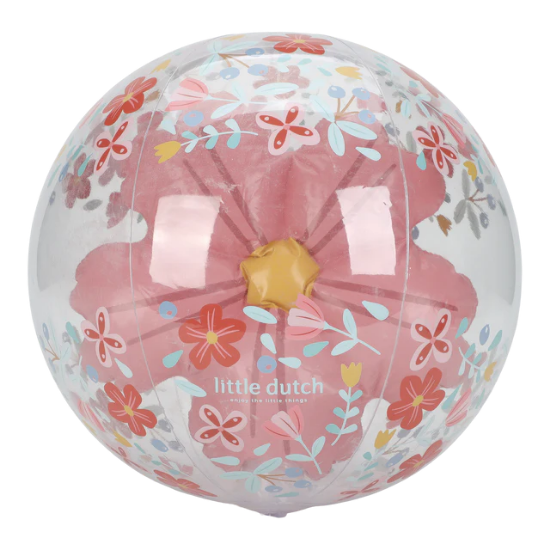 Slika 3D lopta na napuhavanje Figure Pink Flowers 35cm - Little Dutch