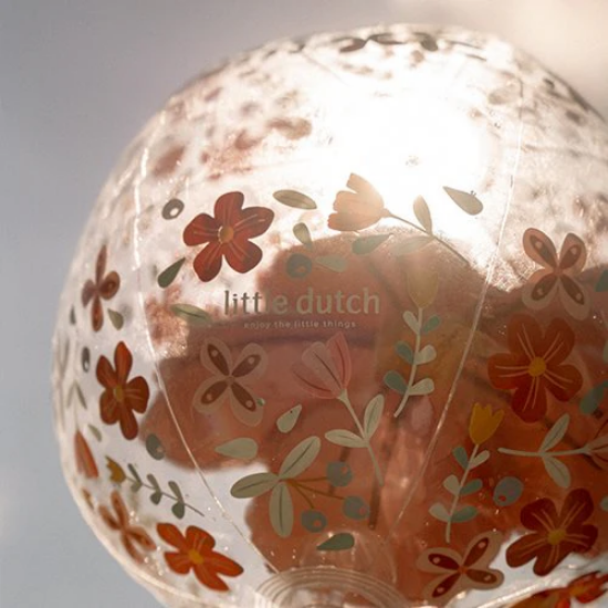 Slika 3D lopta na napuhavanje Figure Pink Flowers 35cm - Little Dutch