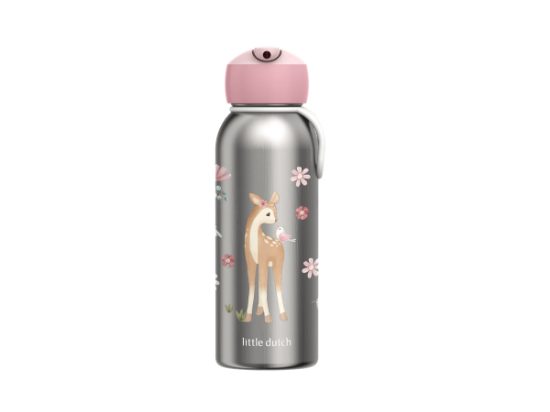 Slika Bočica od nehrđajučeg čelika flip-up Fairy Garden 350ml - Little Dutch