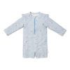 Slika Kupaći kostim s dugim rukavima Sunny Flowers Blue 74/80 - Little Dutch