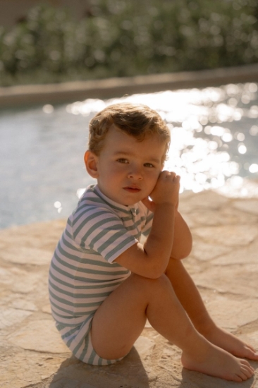 Slika Dječja majica za plivanje Stripes Surf Blue 62/68 - Little Dutch