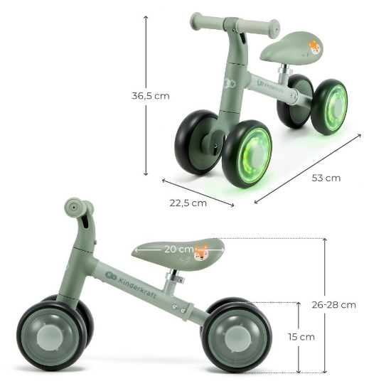 Slika Bicikl Cutie Flash, Green Kinderkraft 