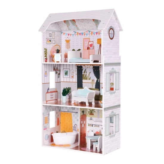 Slika Drvena kućica za lutke Alice s namještajem - Ecotoys 