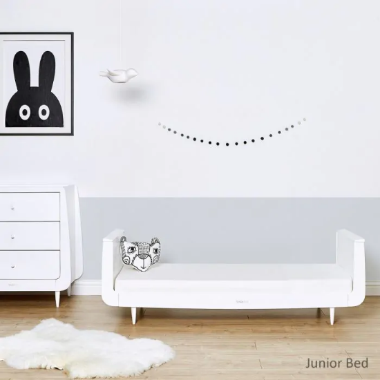 Slika SnuzKot Skandi set 2 u 1 krevetić + komoda za prematanje, bijeli 