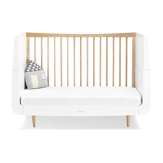 Slika SnuzKot Skandi set 2 u 1 - krevetić + komoda za prematanje, Bijeli/Natural 