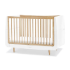 Slika Skandi Set 2u1 - Krevetić + komoda za prematanje - Bijeli/Natural SnuzKot 