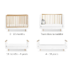 Slika Skandi Set 2u1 - Krevetić + komoda za prematanje - Bijeli/Natural SnuzKot 