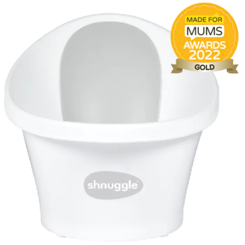 Slika Shnuggle kadica za bebe do 12 mj., bijela/siva 