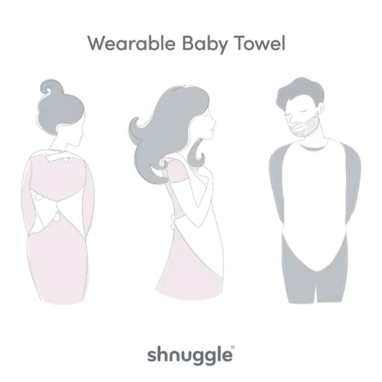 Slika Ručnik za bebe i roditelje - Bijeli Shnuggle