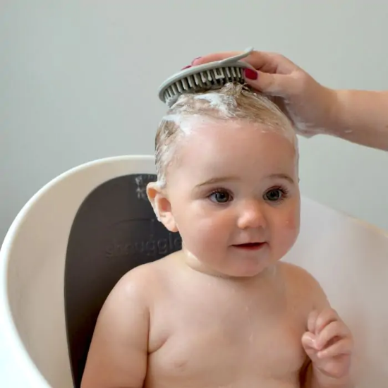 Slika Meka silikonska četka za kupanje - Siva Shnuggle 