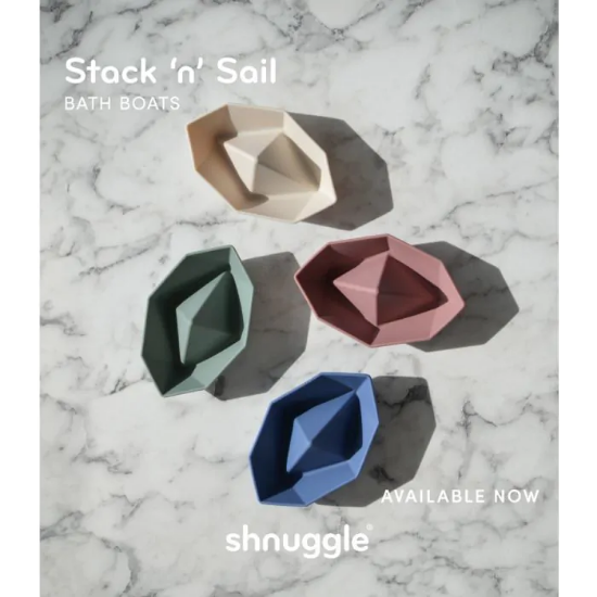 Slika Igračka za kupanje Brodići Stack'nSail - 4 kom Shnuggle 