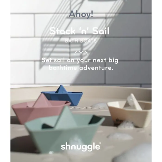 Slika Igračka za kupanje Brodići Stack'nSail - 4 kom Shnuggle 