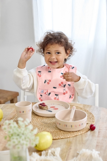 Slika Posuđe Set PP/celuloza Happy Fruits Cherry (Tanjur, Zdjelica, Šalica, Žlica) Lässig 