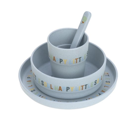 Slika Posuđe Set PP/celuloza Happy Fruits Lemon (Tanjur, Zdjelica, Šalica, Žlica) Lässig 