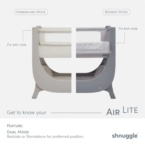 Slika Shnuggle Air Lite krevetić za bebe, Taupe 