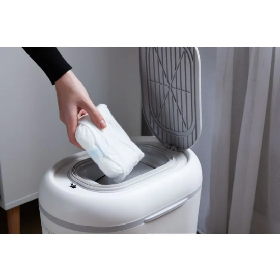 Slika Spremnik za odlaganje pelena - Bijelo/Sivi Shnuggle 