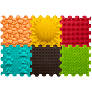 Prikažite detalje za Senzoričke podloge puzzle SUNSHINE GARDEN 6 kom Ortoto  Slika Senzoričke podloge puzzle SUNSHINE GARDEN 6 kom Ortoto