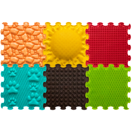 Slika Senzoričke podloge puzzle SUNSHINE GARDEN 6 kom Ortoto 