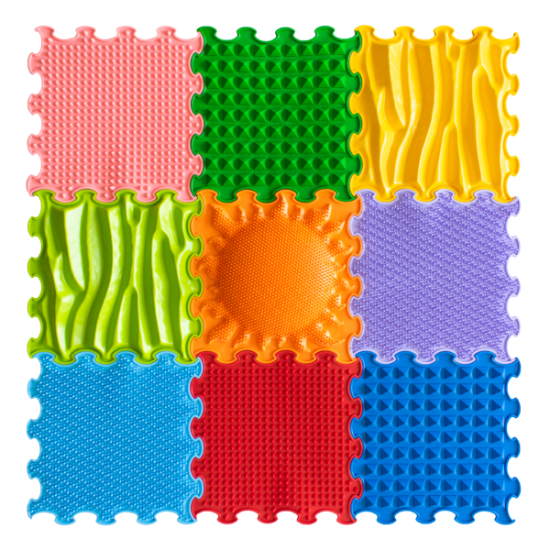 Slika Senzoričke podloge STIMULATIVE RAINBOW set 9 kom Ortoto 
