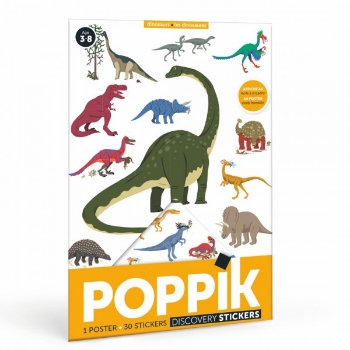 Slika Mini poster s naljepnicama Discovery DINOSAURI POPPIK 