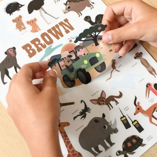 Slika Mini poster s naljepnicama Discovery SAVANA POPPIK 
