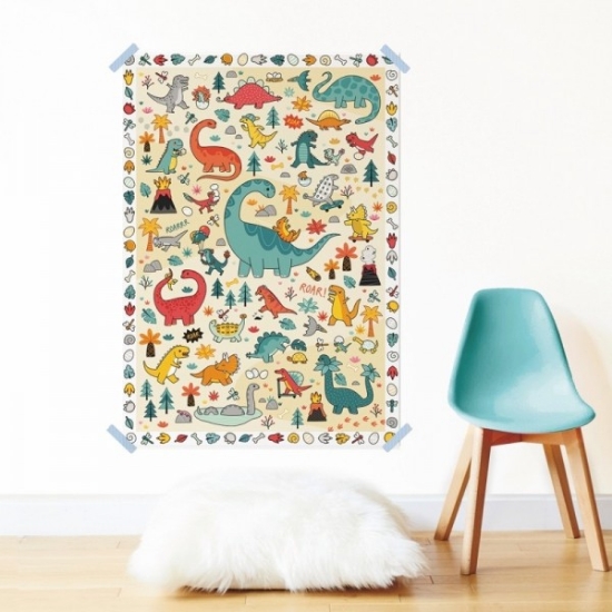 Slika Poster s naljepnicama Creative DINOSAURI POPPIK 