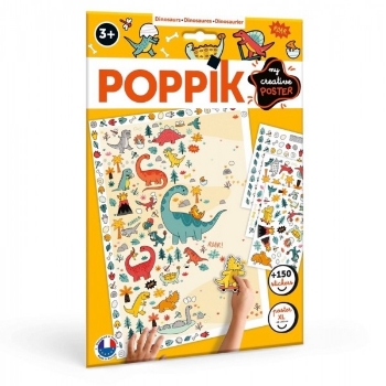 Slika Poster s naljepnicama Creative DINOSAURI POPPIK 