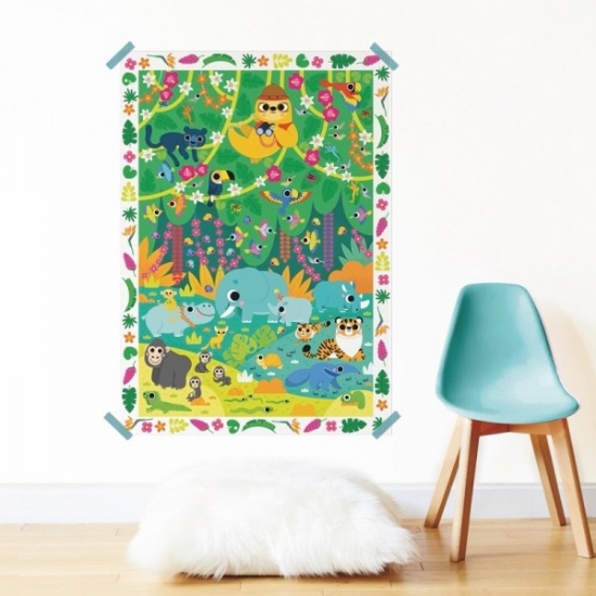 Slika Poster s naljepnicama Creative DŽUNGLA POPPIK 
